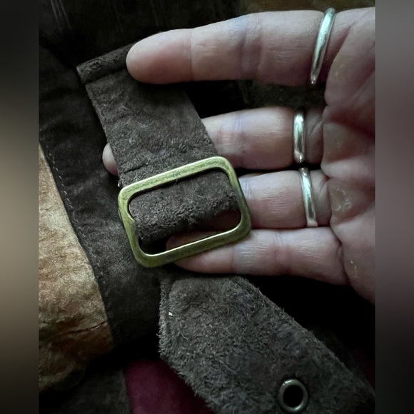 Vintage 80’s/90’s patchwork suede skirt women’s size small - Picture 10 of 10